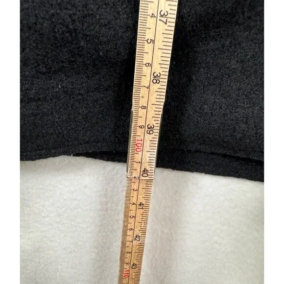 Seed Heritage Wool blend open tailored mid length Coat black money 90s sz 6 - Picture 6 of 6